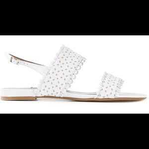 Tabitha Simmons Loopsie White Perforated Flats